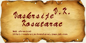 Vaskrsije Košutarac vizit kartica
